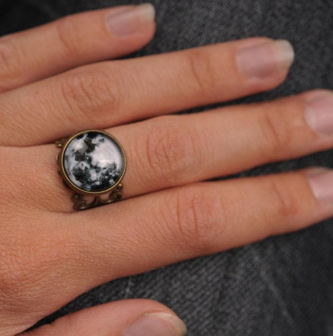 Full Moon Filigree Ring