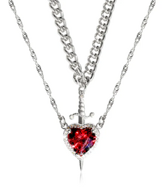 Bleeding Heart Dagger Necklace