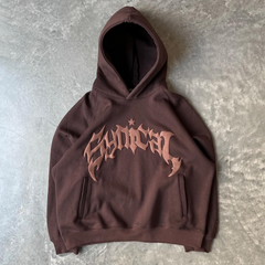 Vintage Black Gothic Zip Hoodie