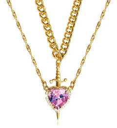 Bleeding Heart Dagger Necklace