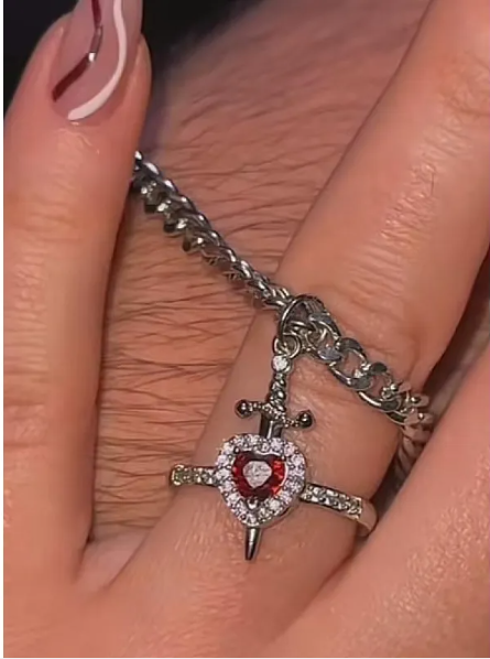 Bleeding Heart Dagger Necklace
