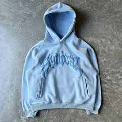 Vintage Black Gothic Zip Hoodie