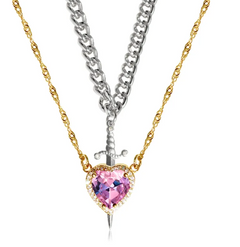 Bleeding Heart Dagger Necklace