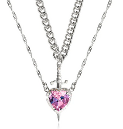 Bleeding Heart Dagger Necklace