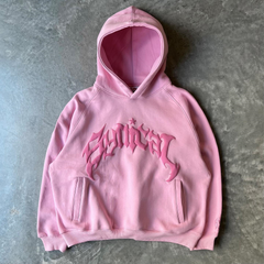 Vintage Black Gothic Zip Hoodie